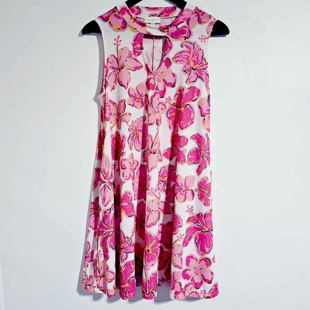 Simply Southern Medium Floral Pullover Summer Midi Dress/ Swimsuit Cover Up